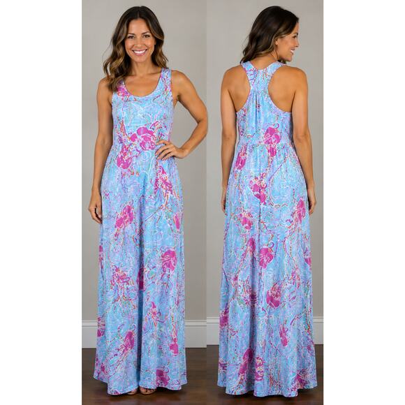 Lilly Pulitzer Dresses & Skirts - Lilly Pulitzer Mills Maxi Dress Jellies Be Jammin Pink Jellyfish Small Resort